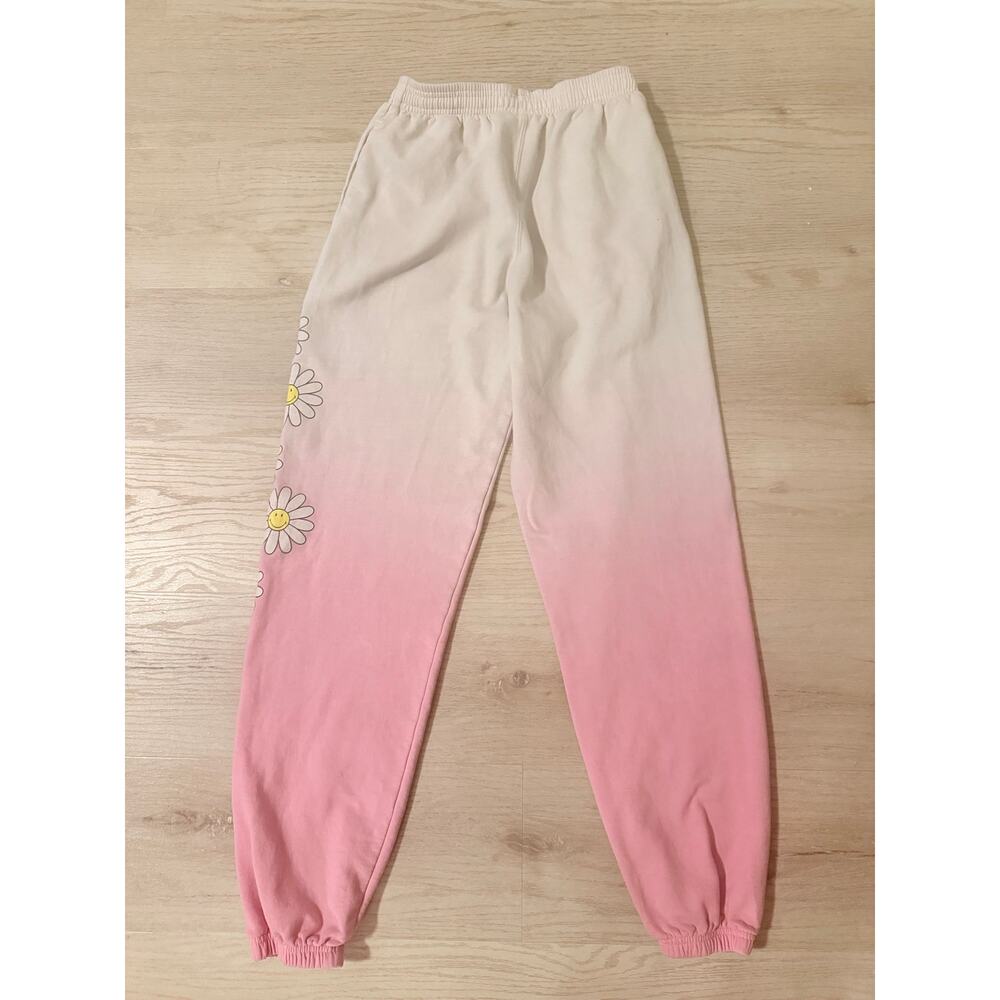 By Samii Ryan x Smiley Kind People pink and white dip dye sweatpants